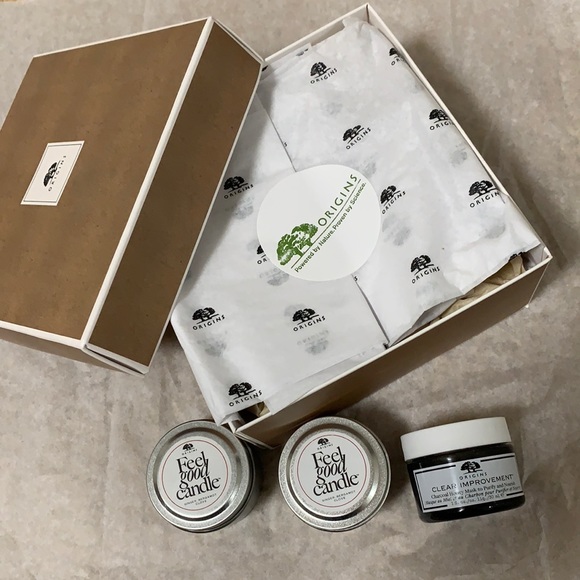 New Origins charcoal honey mask and candles set - Picture 1 of 8